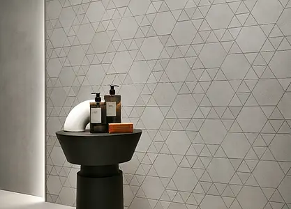 Mosaic tile, Effect concrete, Color grey, Unglazed porcelain stoneware, 37.4x50.5 cm, Finish antislip