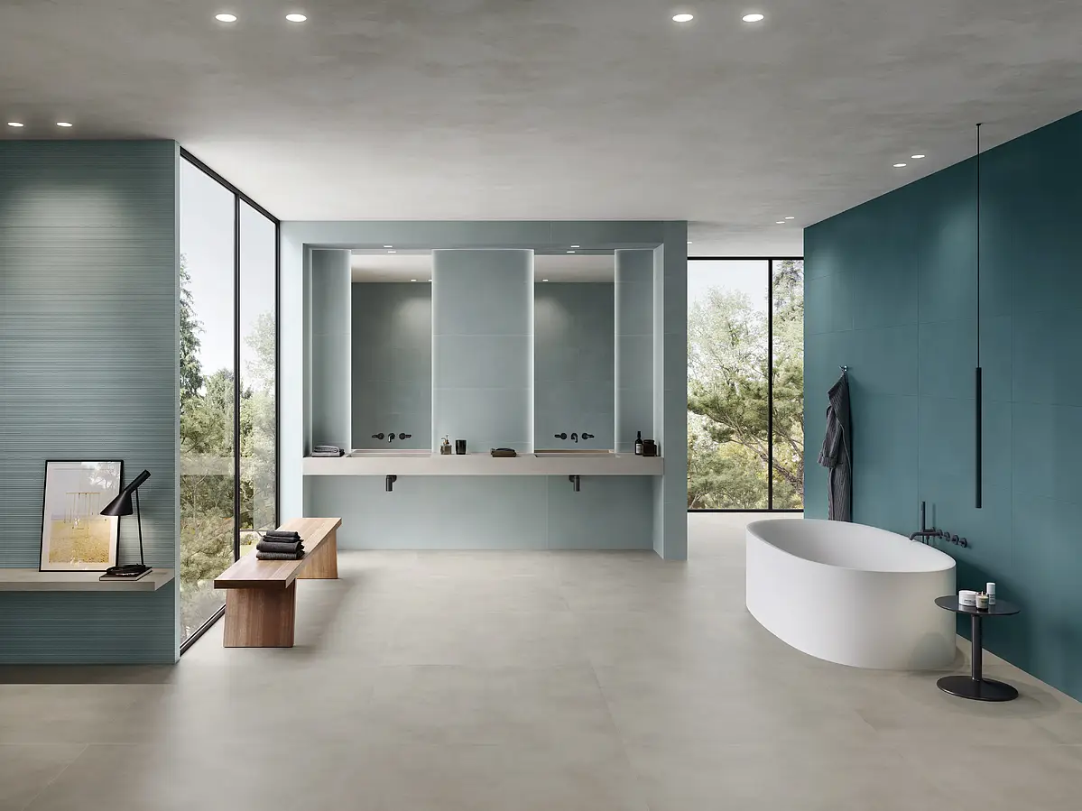 Background tile, Color grey, Style designer, Ceramics, 50x120 cm, Finish matte