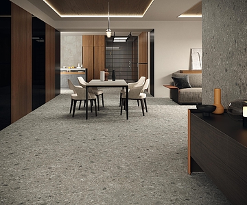 Background tile, Effect ceppo di gré, Color grey, Unglazed porcelain stoneware, 120x120 cm, Finish antislip