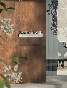 Background tile, Effect metal, Color brown, Glazed porcelain stoneware, 120x278 cm, Finish matte