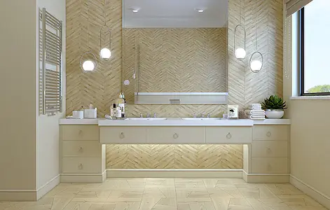 Background tile, Effect wood, Color beige, Unglazed porcelain stoneware, 32.5x45 cm, Finish antislip