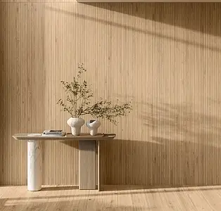 Background tile, Effect wood, Unglazed porcelain stoneware, 120x278 cm, Finish matte