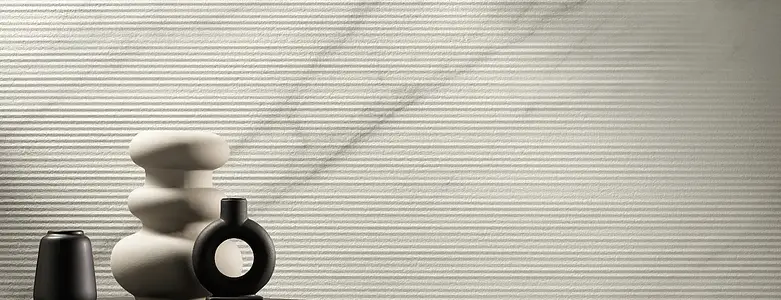 Grundflise, Effekt calacatta, Farve hvid, Keramik, 50x120 cm, Overflade mat