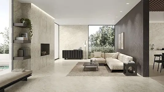 Background tile, Effect other marbles, Color beige, Unglazed porcelain stoneware, 120x278 cm, Finish Honed