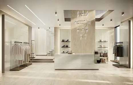 Background tile, Effect onyx, Color beige, Glazed porcelain stoneware, 160x320 cm, Finish semi-polished