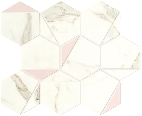 Ceramiche Atlas Concorde, Marvel Shine, A4WS_MarvelCalacattaPrestigioRoseHexSilk
