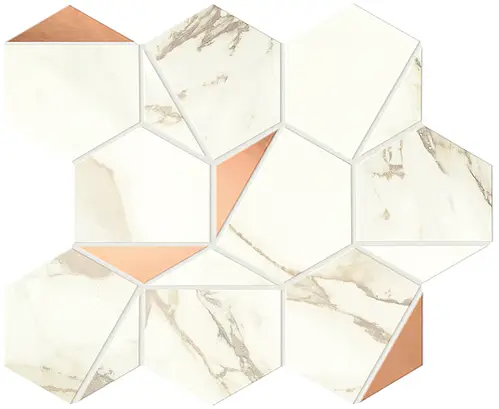 Ceramiche Atlas Concorde, Marvel Shine, A4WW_MarvelCalacattaImperialeGoldHexShiny