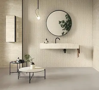 Background tile, Effect travertine, Color beige, Style designer, Ceramics, 50x120 cm, Finish matte