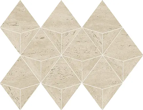 Ceramiche Atlas Concorde, Marvel Travertine, AF9L_MarvelPearlMosaicoOrigami