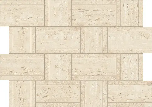 Ceramiche Atlas Concorde, Marvel Travertine, AF9N_MarvelSandMosaicoBasketweave