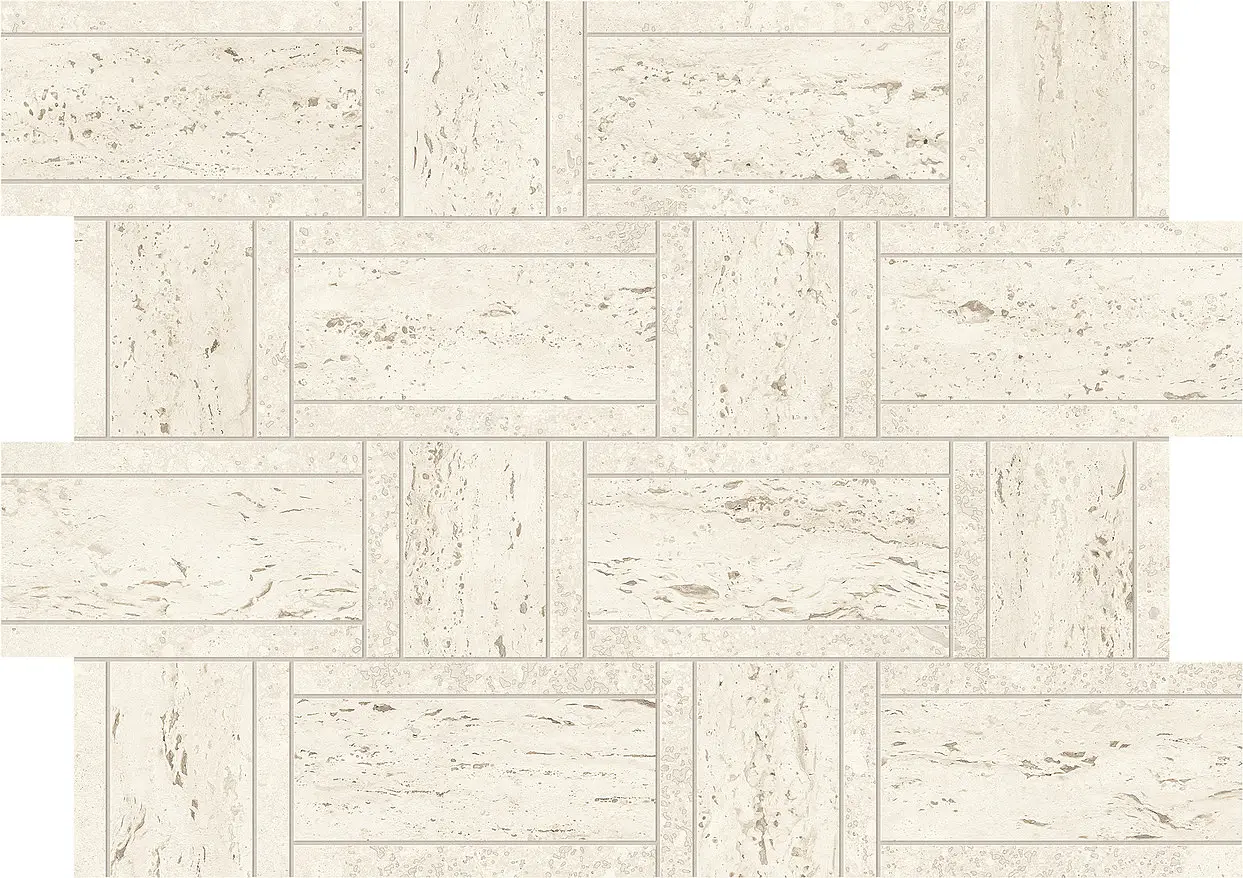 AF9M_MarvelWhiteMosaicoBasketweave Atlas Concorde Marvel Travertine