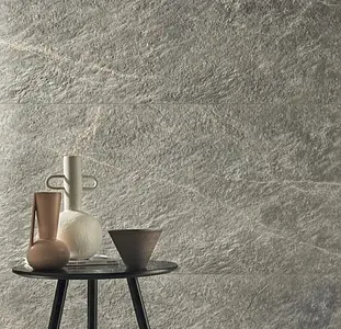 Effekt sten, Farve grå,brun, Grundflise, Uglaseret porcelænsstentøj, 60x120 cm, Overflade skridsikker