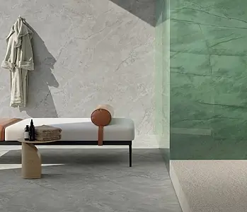 Piastrella di fondo, Effetto pietra,calacatta, Colore bianco, 60x120 cm, Superficie antiscivolo