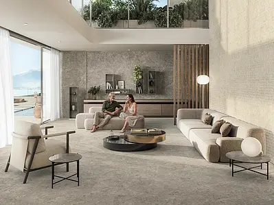 Background tile, Effect other stones, Color beige,grey, Glazed porcelain stoneware, 60x120 cm, Finish antislip
