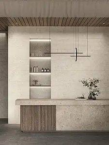 Background tile, Effect other stones, Color beige, Style designer, Ceramics, 40x80 cm, Finish matte