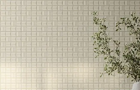 Background tile, Effect fabric, Color beige, Ceramics, 50x120 cm, Finish matte