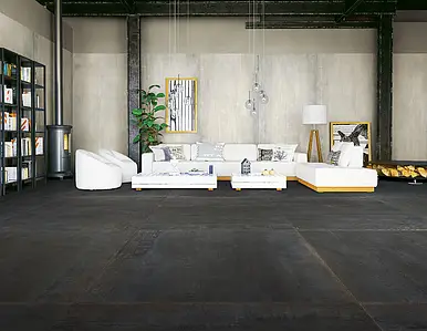 Bakgrunnsflis, Effekt metall, Farge grå, Uglasert porselenssteintøy, 160x320 cm, Overflate matt