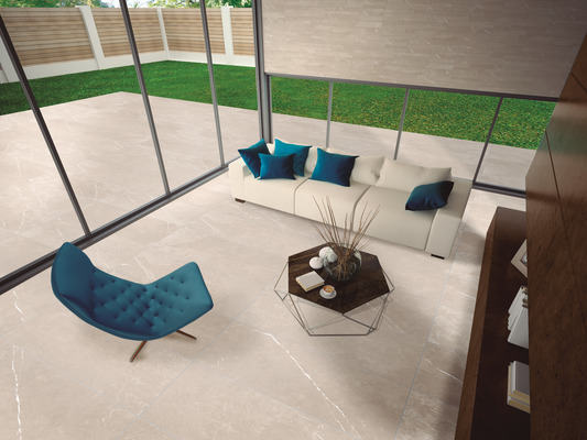 Background tile, Effect other stones, Color beige, Glazed porcelain stoneware, 60x120 cm, Finish semi-polished