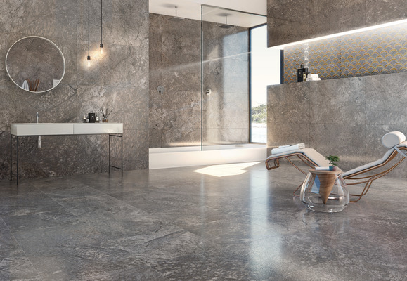 Background tile, Effect other marbles, Color grey, Glazed porcelain stoneware, 60x120 cm, Finish semi-polished