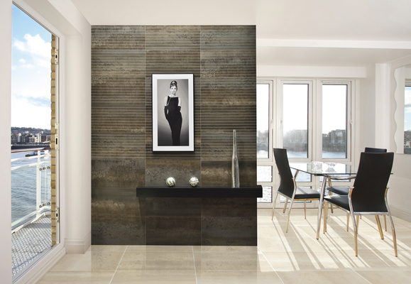 Background tile, Effect metal, Color brown, Glazed porcelain stoneware, 30x60 cm, Finish semi-polished