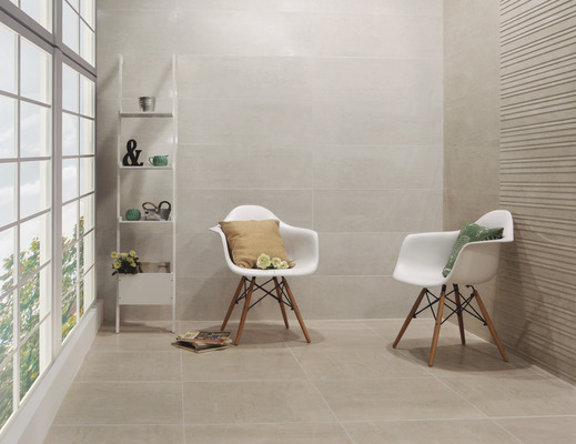 Background tile, Effect stone, Color beige, Glazed porcelain stoneware, 60x60 cm, Finish semi-polished