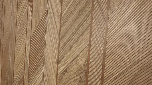 Piastrella di fondo, Effetto legno, Colore marrone, Ceramica, 40x120 cm, Superficie opaca