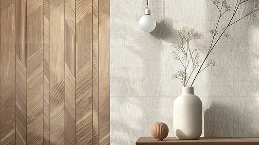 Background tile, Effect wood, Color brown, Ceramics, 40x120 cm, Finish matte