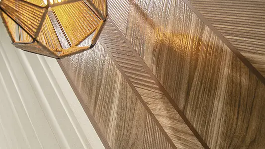 Background tile, Effect wood, Color brown, Ceramics, 40x120 cm, Finish matte