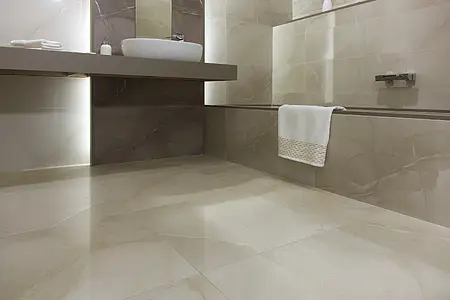 Piastrella di fondo, Effetto altri tipi di marmo, Colore beige, Gres porcellanato smaltato, 60x60 cm, Superficie lappata