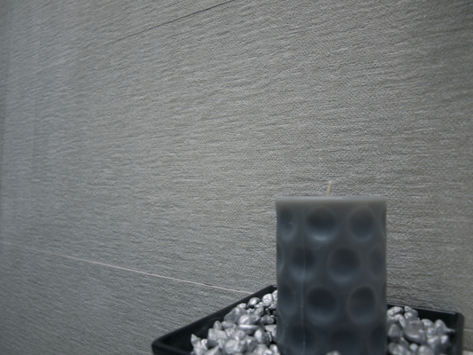 Background tile, Effect fabric, Color grey, Ceramics, 30x90 cm, Finish matte