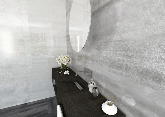 Background tile, Color grey, Ceramics, 30x90 cm, Finish matte