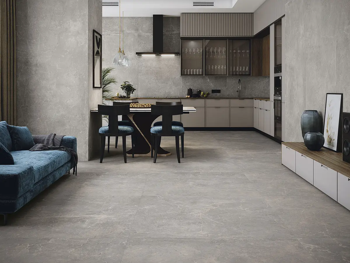 Background tile, Effect other stones, Color grey, Glazed porcelain stoneware, 120x120 cm, Finish matte