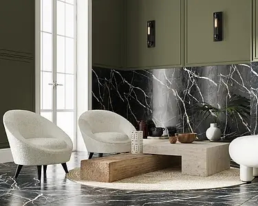 Background tile, Effect stone,other stones, Color black, Glazed porcelain stoneware, 120x120 cm, Finish polished