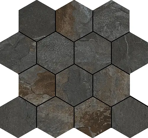Baldocer Cerámica, Slate, Slate Hexa Black