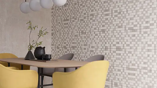 Mosaik, Textur betong, Färg grå, Kakel, 30x30 cm, Yta matt
