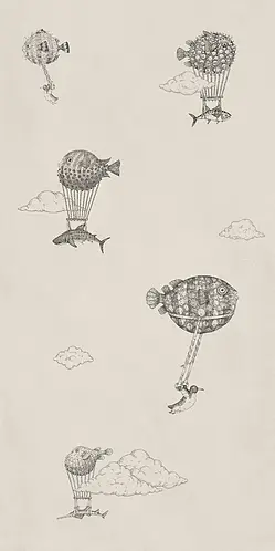 Ceramica Bardelli, Aquatic Creatures, ACMO12F_Mongolfiere-Floor