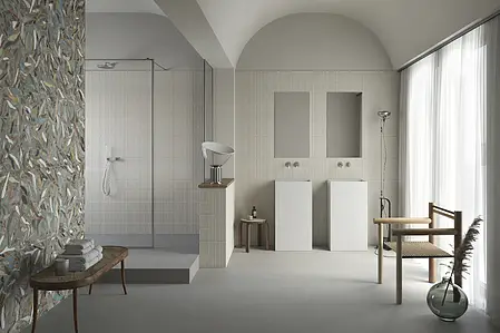 Background tile, Color white, Glazed porcelain stoneware, 30x60 cm, Finish matte