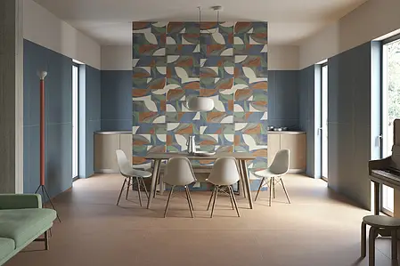 Background tile, Color multicolor, Style patchwork,designer, Glazed porcelain stoneware, 60x120 cm, Finish matte