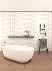 Background tile, Color white, Style designer, Glazed porcelain stoneware, 33x33 cm, Finish antislip