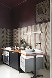 Background tile, Color multicolor, Style designer, Glazed porcelain stoneware, 26x26 cm, Finish matte