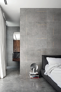 Piastrella di fondo, Effetto cemento, Colore grigio, Stile design, Gres porcellanato smaltato, 60x60 cm, Superficie antiscivolo