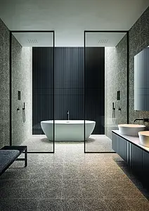 Background tile, Effect terrazzo, Color green,grey, Style designer, Glazed porcelain stoneware, 25x25 cm, Finish matte