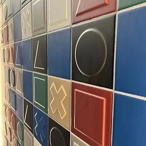 Background tile, Effect unicolor, Color white, Ceramics, 12.5x12.5 cm, Finish matte