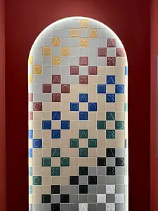 Grundflise, Effekt ensfarvet, Farve hvid, Keramik, 12.5x12.5 cm, Overflade mat