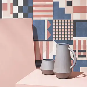 Background tile, Effect faux encaustic tiles, Color multicolor, Style patchwork,designer, Glazed porcelain stoneware, 25x25 cm, Finish matte
