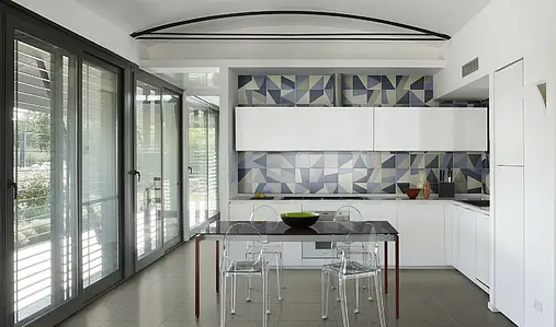 Background tile, Color multicolor, Glazed porcelain stoneware, 20x20 cm, Finish matte