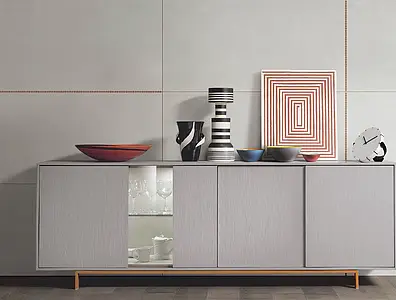 Grundflise, Farve grå, Stil designer, Glaseret porcelænsstentøj, 60x120 cm, Overflade skridsikker