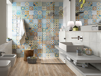 Azulejos Ceramic Tiles produced by Bayker, Style patchwork, 