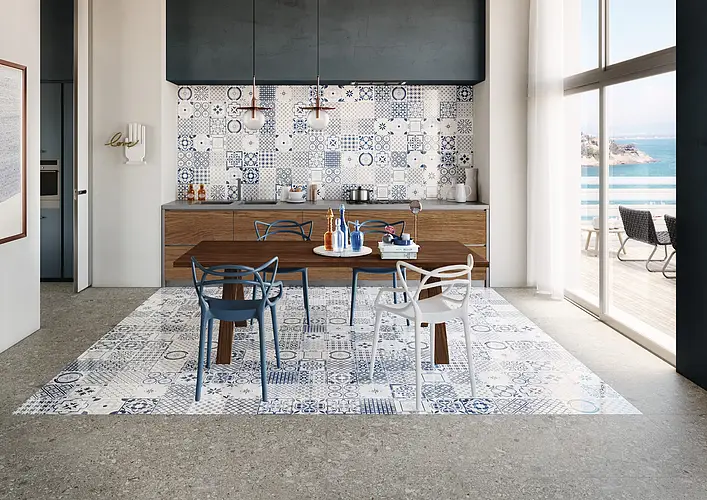 Maiolica Tiles By Bayker From 23 In, Navy Blue And White Porcelain Tile