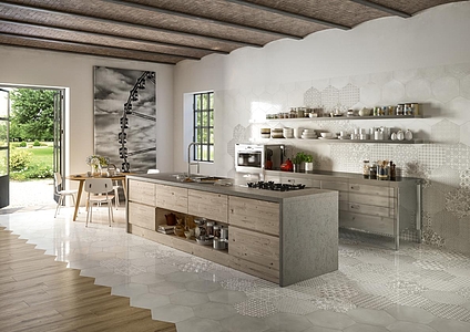 Oltremare Porcelain Tiles produced by Bayker, Style patchwork, 